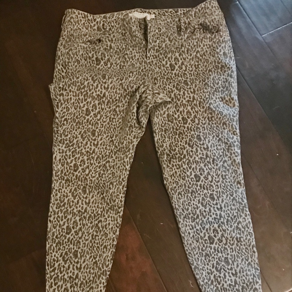Torrid animal print jeans grey, black
